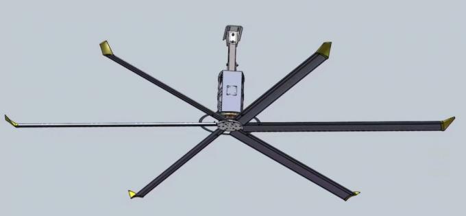 Máy làm mát không khí ngang HVLS Quạt trần công nghiệp 24 feet ODM 7