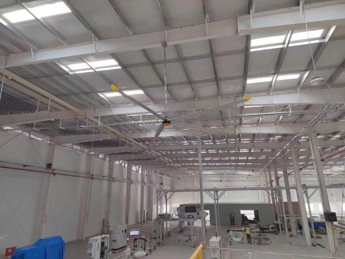 5 Blade Pmsm Motor HVls Industrial Ceiling Fan In New Energy Ô tô Byd Nhà máy 7