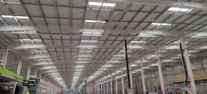 5 Blade Pmsm Motor HVls Industrial Ceiling Fan In New Energy Ô tô Byd Nhà máy 9
