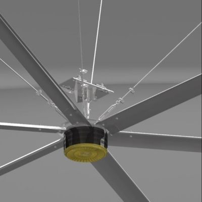 Giá tốt. 16 feet 58rpm Pmsm HVLS siêu lớn Ống quạt trần công nghiệp cho nhà kho và nhà máy trực tuyến