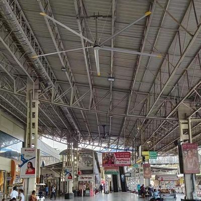 Giá tốt. 5.0m 16FT Điện AC Động lực HVLS Ống quạt trần công nghiệp với động cơ PMSM trực tuyến