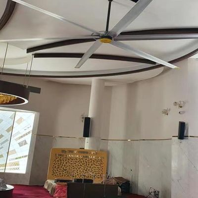 6.1M/20FT Ventilation Fan Động cơ nam châm vĩnh viễn đồng bộ HVLS Ventilator trần công nghiệp lớn