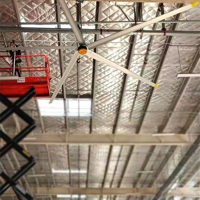 Ống quạt trần điện HVLS truyền thống gắn trên trần với 6 lưỡi nhôm tùy chỉnh